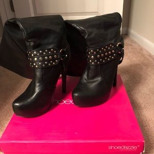 Black knee high boots